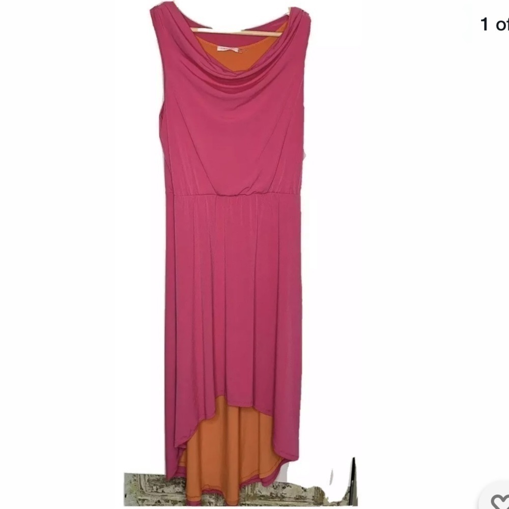 Calvin Klein Womens Dress Size 6 Pink Orange